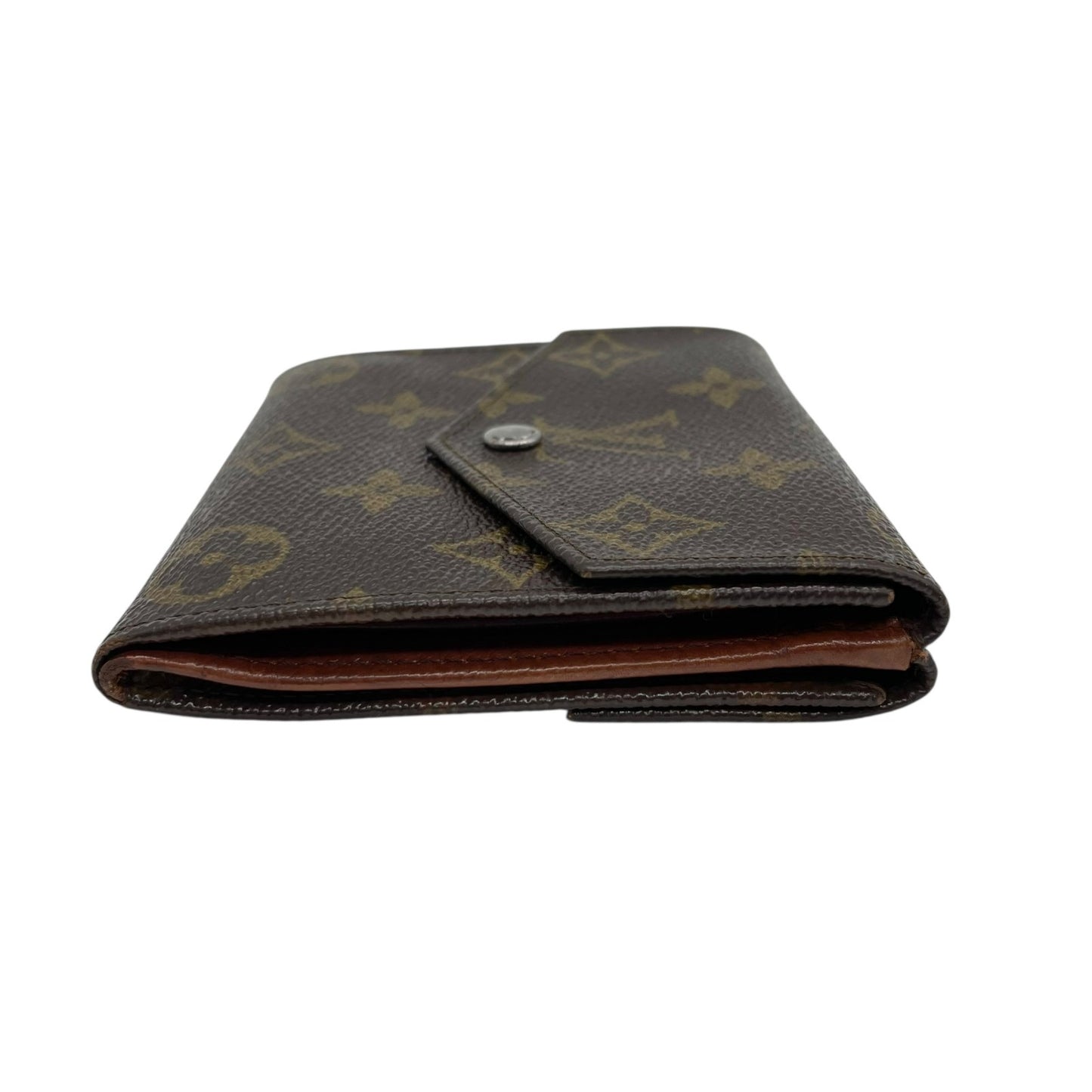 LOUIS VUITTON ルイヴィトン 三つ折り財布 ポルトモネビエ モノグラム M61660 Wホック ブラウン PVC レザー M4