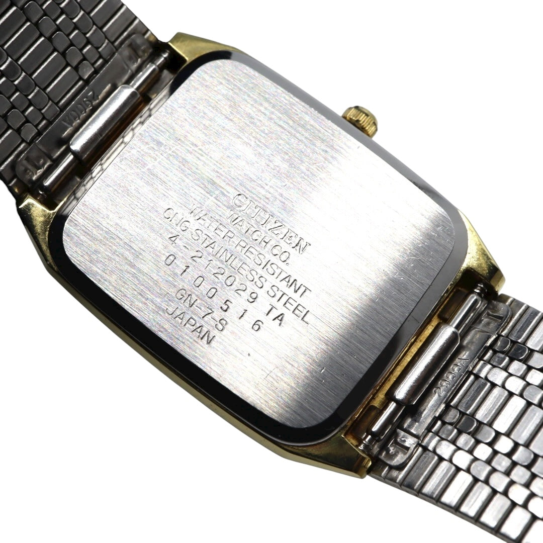 CITIZEN シチズン クォーツ 腕時計 ゴールドカラー レクタンギュラー ステンレス メンズ レディース アナログ G11