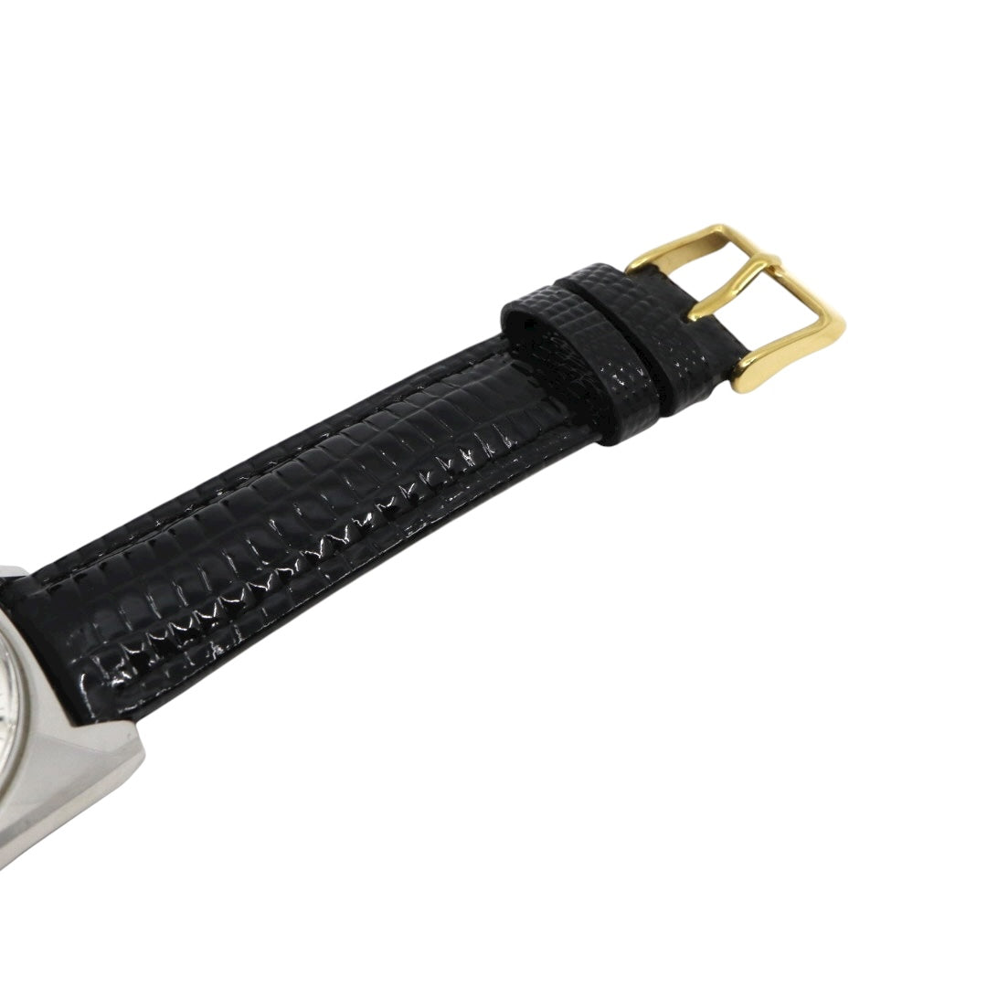 【美品】CITIZEN 手巻き 17JEWELS ヴィンテージ デイト付き メンズ 腕時計 シルバー文字盤 クラシックデザイン シチズン G11