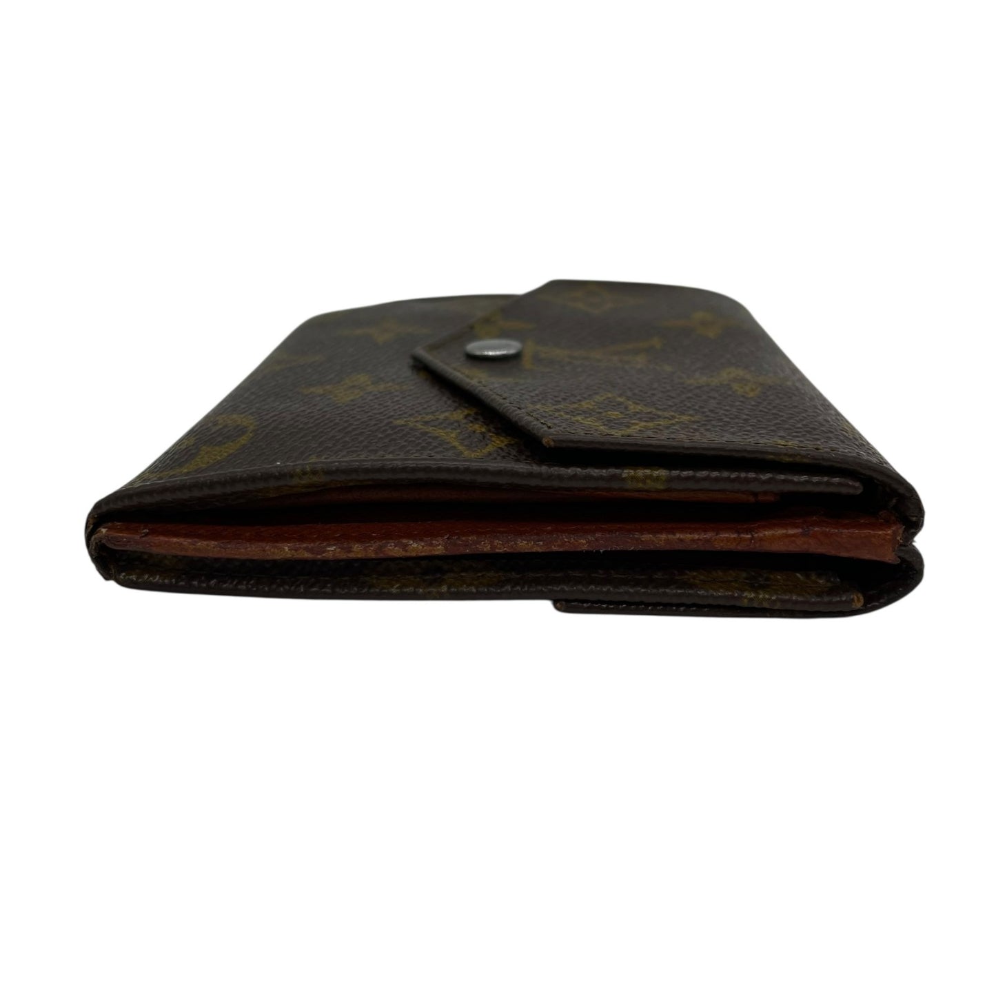 LOUIS VUITTON ルイヴィトン モノグラム コンパクトウォレット 三つ折り財布 Wホック ポルトモネビエ M61660 茶 ブラウン PVC レザー メンズ レディース M2