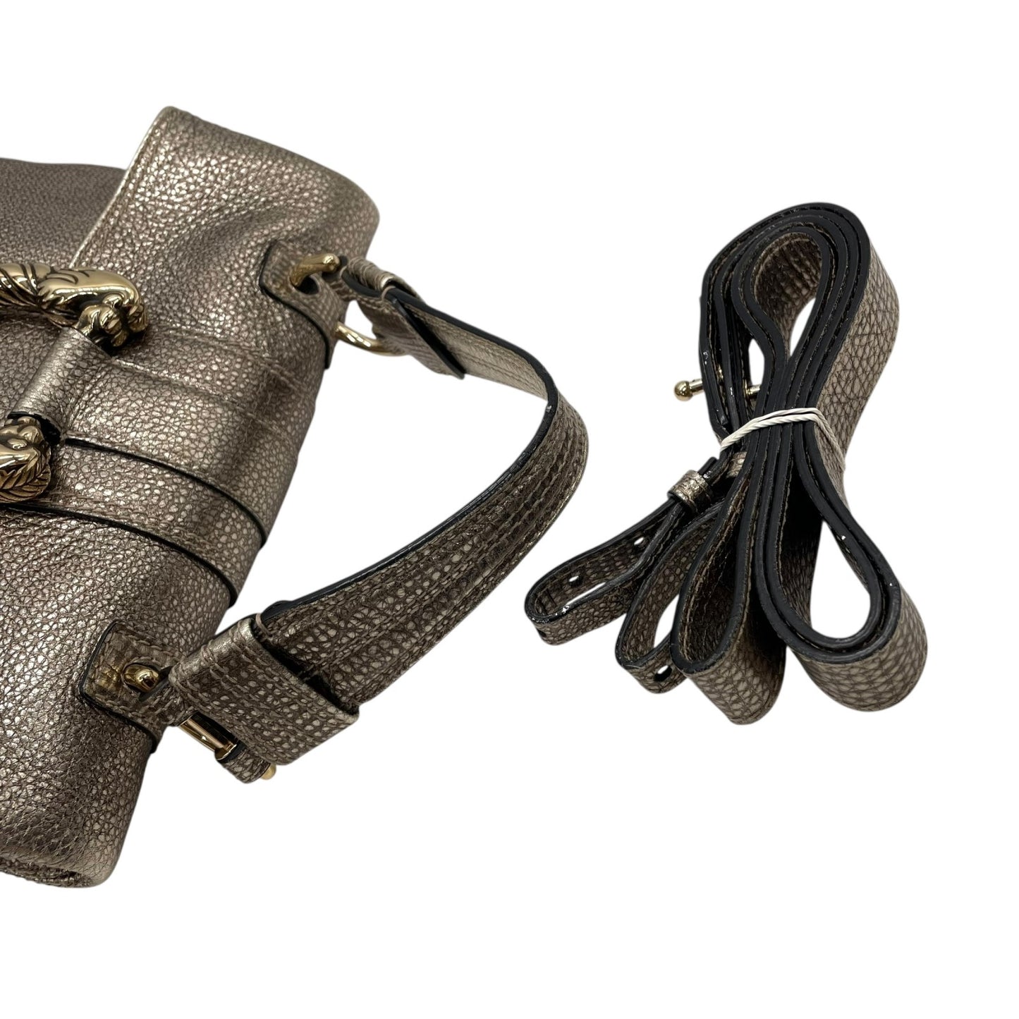 美品 BVLGARI ブルガリ レオーニ 2way ハンドバッグ ショルダーバッグ シルバー 本革 レザー レディース 希少モデル ブランドバッグ 鞄 A