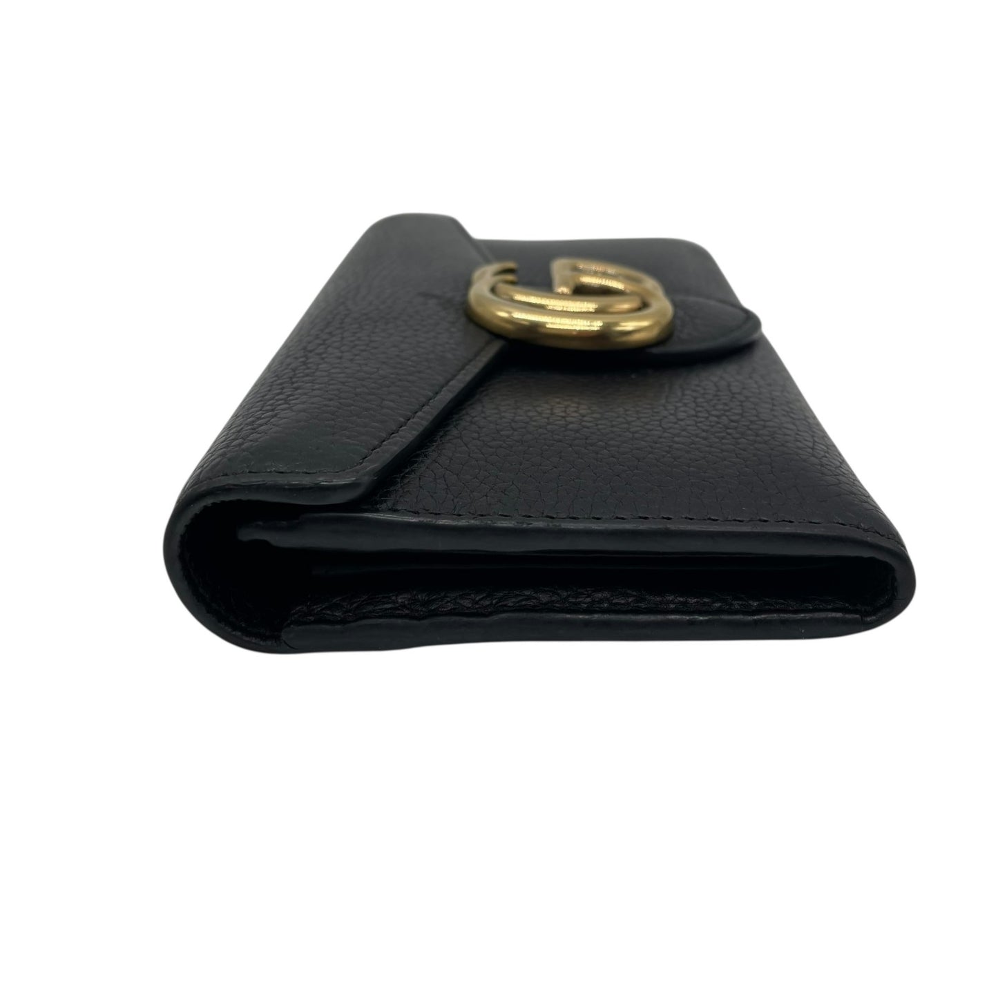 GUCCI グッチ GGマーモント 長財布 レザー 黒 ブラック ゴールド金具 箱付き レディース W2