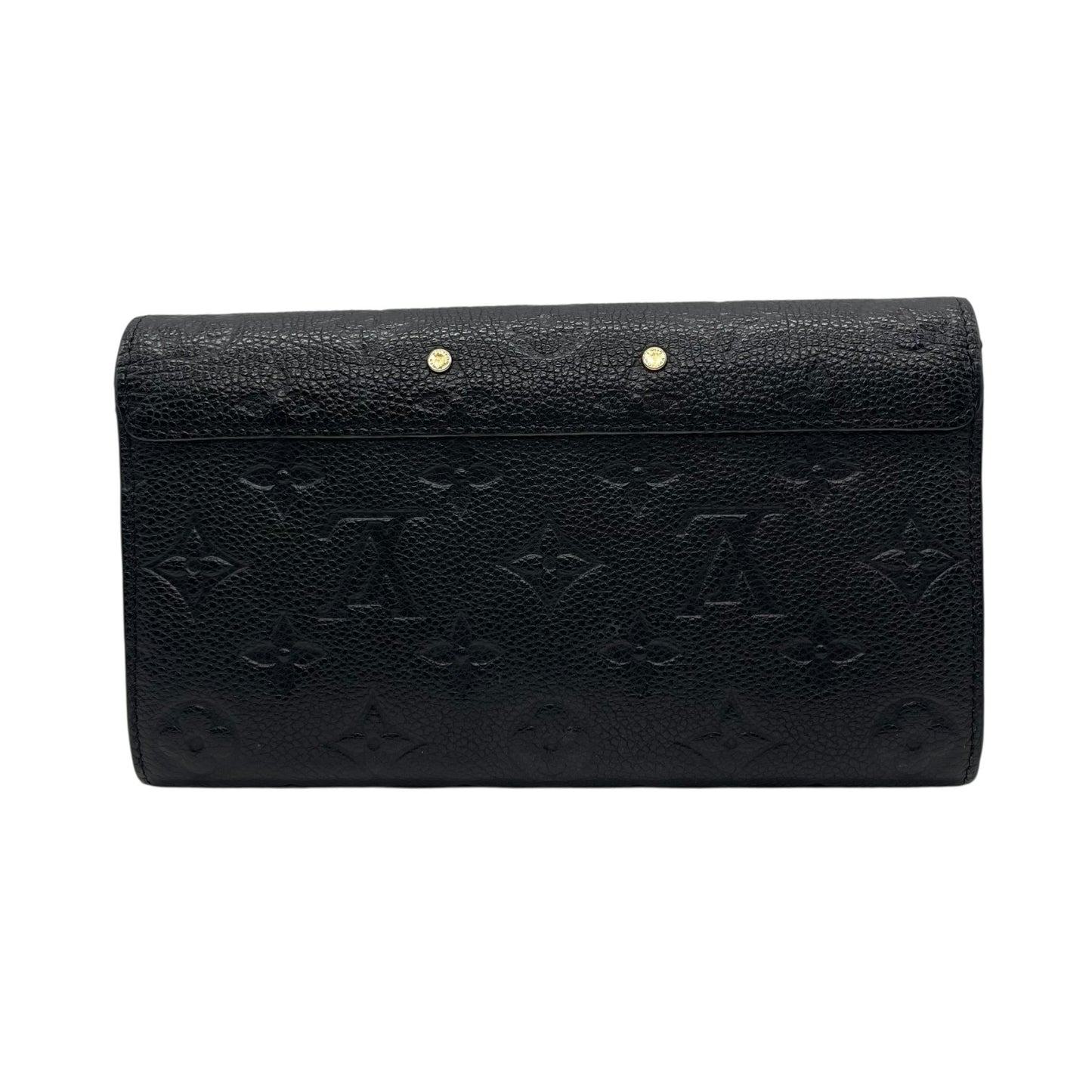 美品 LOUIS VUITTON ルイヴィトン ポルトフォイユ メティス アンプラント レザー ノワール 黒 ブラック ゴールド金具 長財布 モノグラム ロゴ M62458 レディース W2