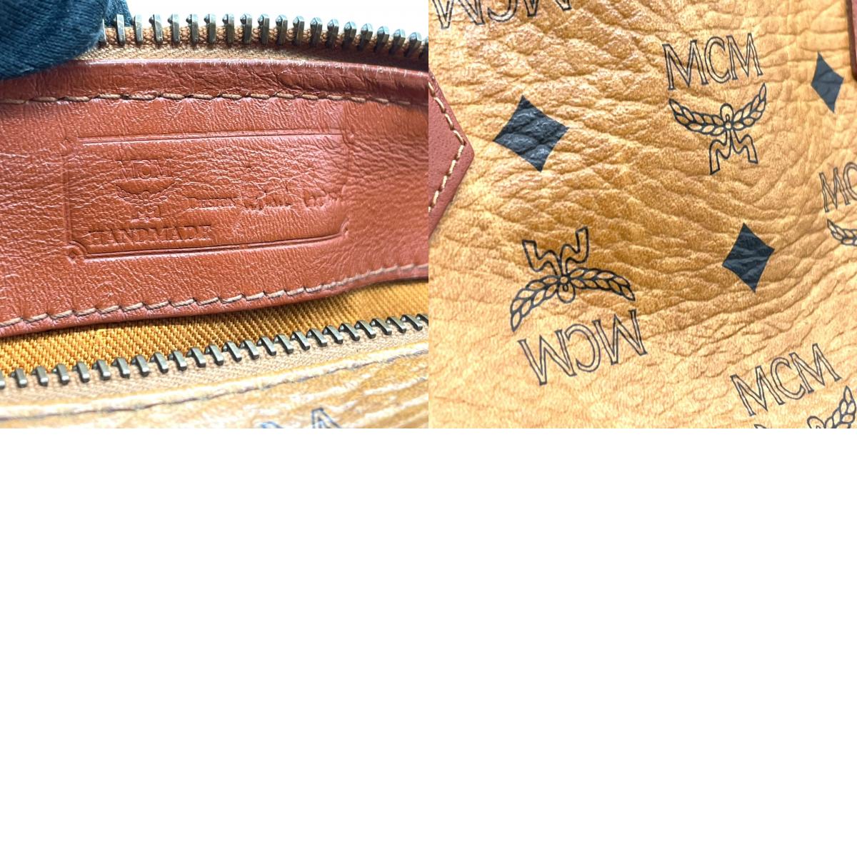 MCM エムシーエム ヴィセトス柄 ボストンバッグ 2WAY ハンドバッグ ショルダーバッグ レザー ブラウン 茶色 ヴィンテージ C