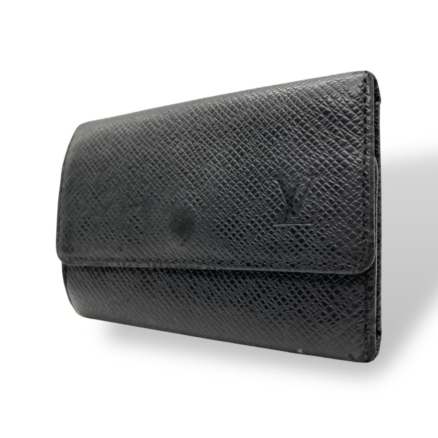 LOUIS VUITTON ルイヴィトン ミュルティクレ 6 タイガ 6連キーケース M30532 黒 ブラック レザー シルバー金具 メンズ W5