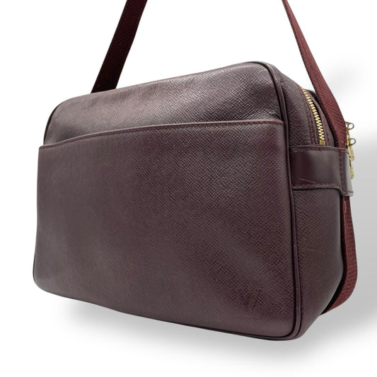 LOUIS VUITTON ルイヴィトン タイガ リポーター M30156/SP0958 エンジ レザー ルイヴィトン Louis Vuitton タイガ ショルダーバッグ ブラウン 茶色 レザー ゴールド金具 スクエア型 ヴィンテージ C