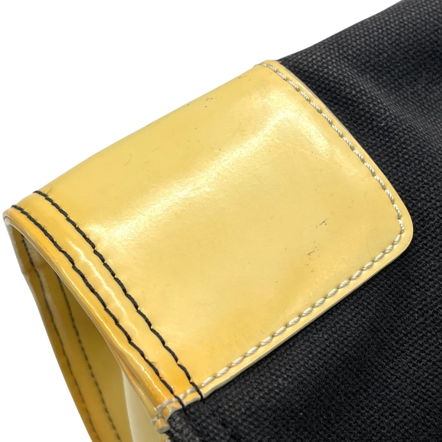 Tory Burch トリーバーチ トートバッグ エラ ロゴパッチ ビッグロゴ ダブルT 黒 ブラック×ベージュ キャンバス U8