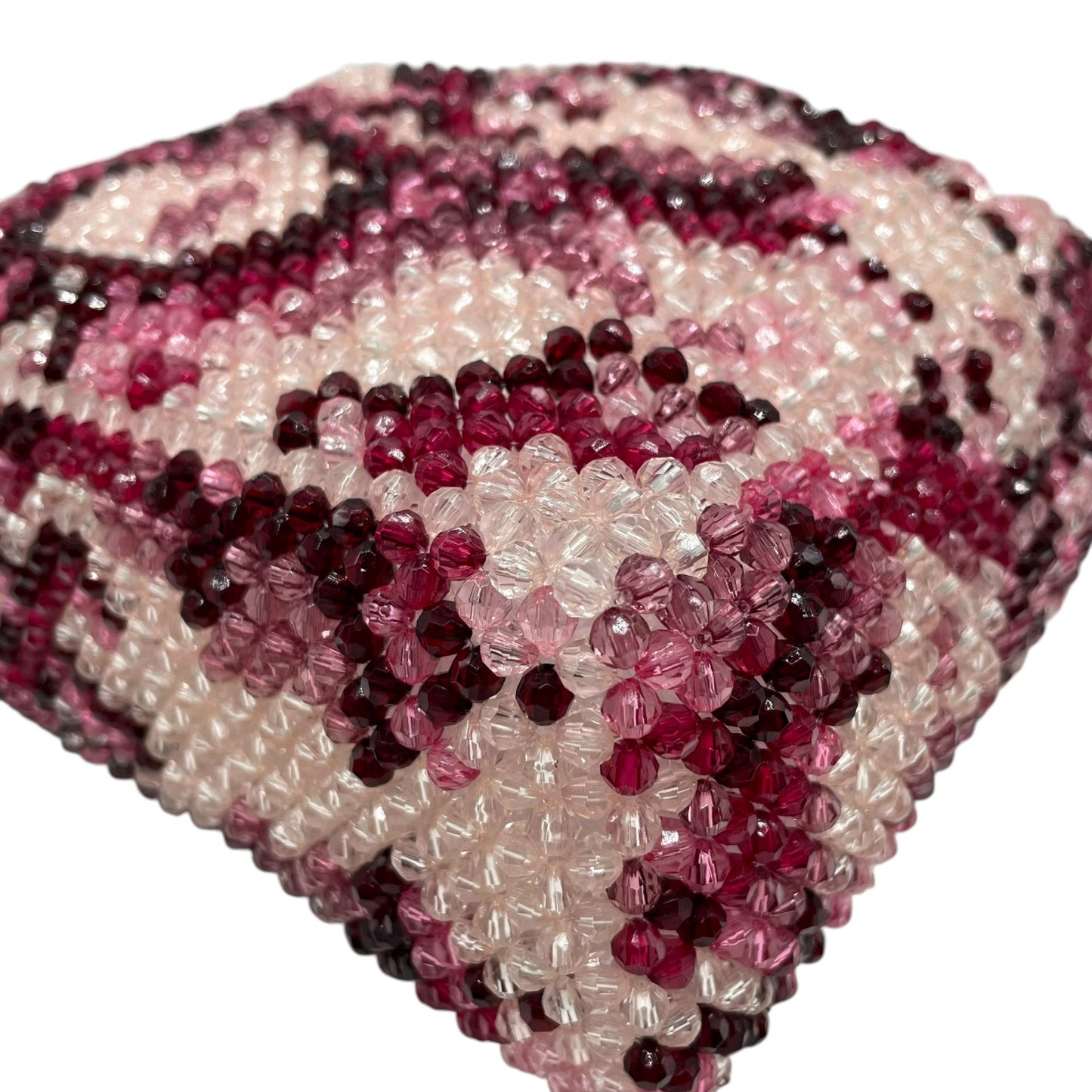 極美品 アンテプリマ ANTEPRIMA ワイヤーバッグ ビーズ ハンドバッグ ピンク系 グラデーション フラワー 花柄 クリスタル レディース U4