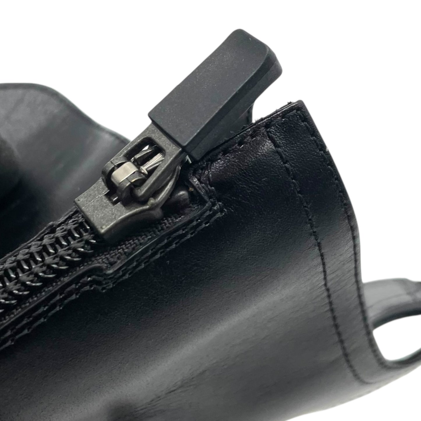 極美品 クリスチャン ディオール Christian Dior レザー ブーツカバー 37 黒 ブラック 本革 モード 乗馬風 R