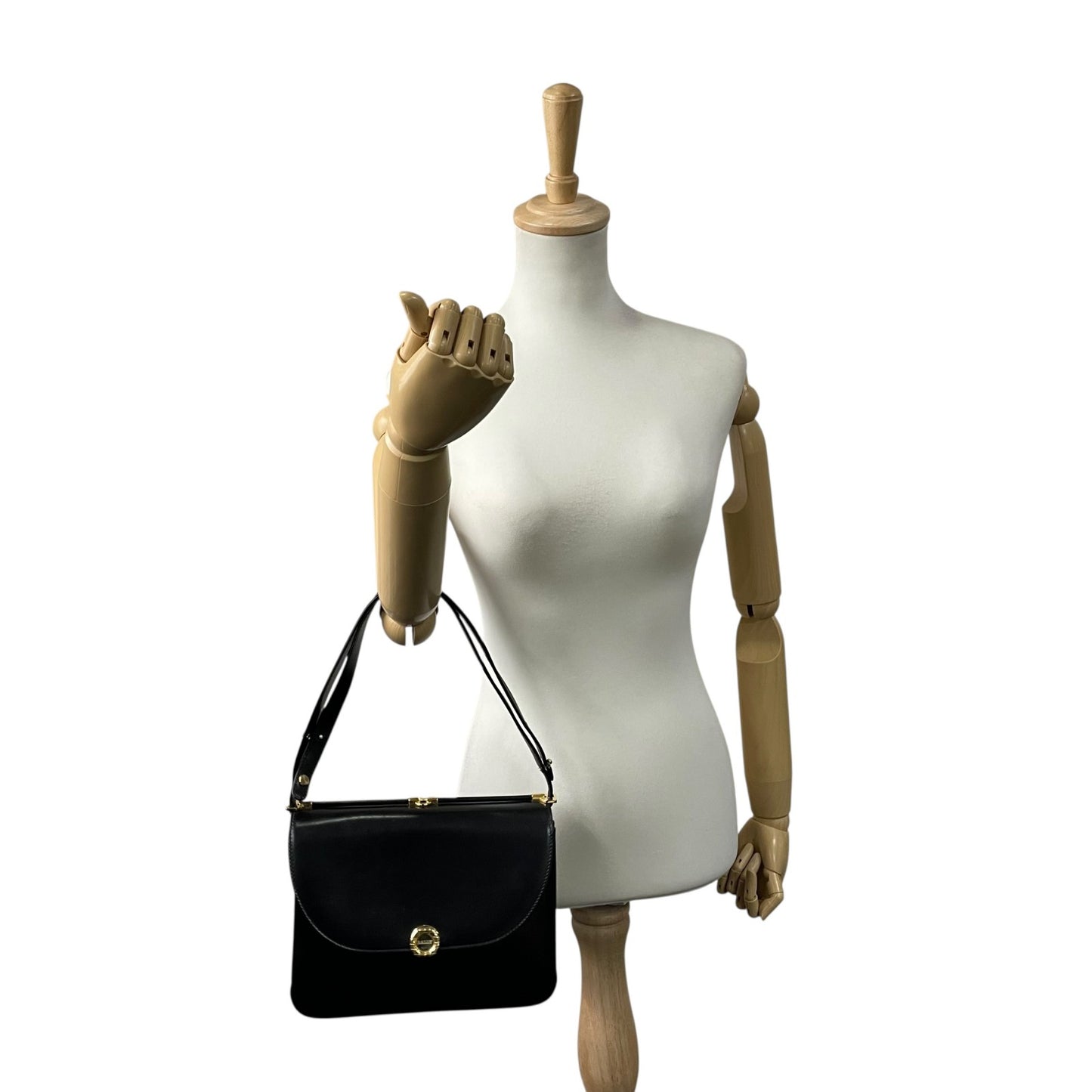 バリー BALLY ショルダーバッグ ヴィンテージ レザー 黒 ブラック 金金具 ゴールド金具 3層 フラップ 高級感 C3