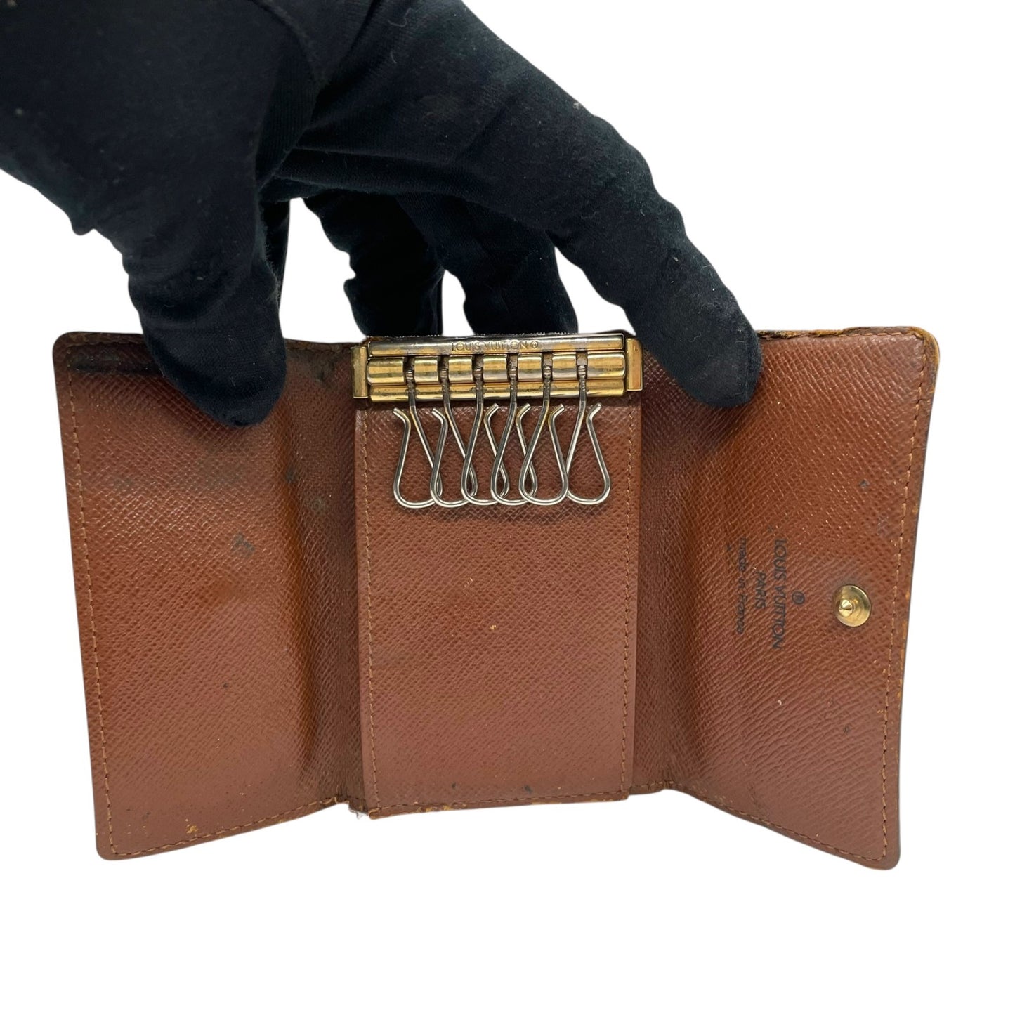 ルイヴィトン LOUIS VUITTON LV モノグラム ミュルティクレ 6連 キーケース M62630 茶色 ブラウン PVC レザー 1