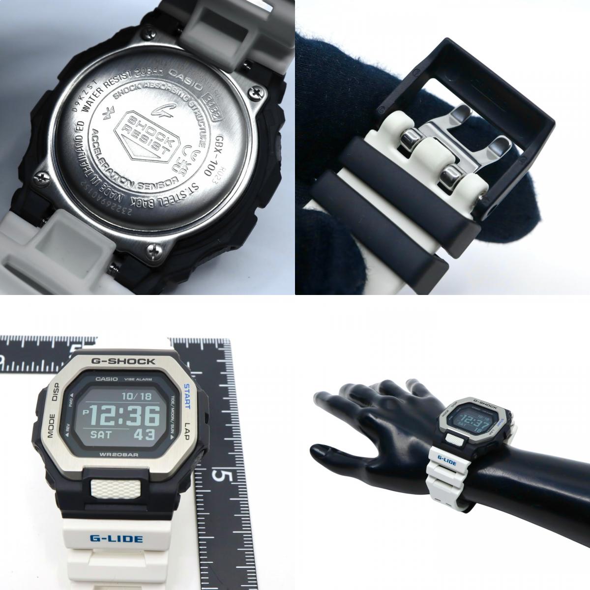 未使用級 美品 カシオ CASIO G-SHOCK G-LIDE GBX-100 スマートウォッチ デジタル メンズ 腕時計 ブラック Y2K レトロ 00s　G