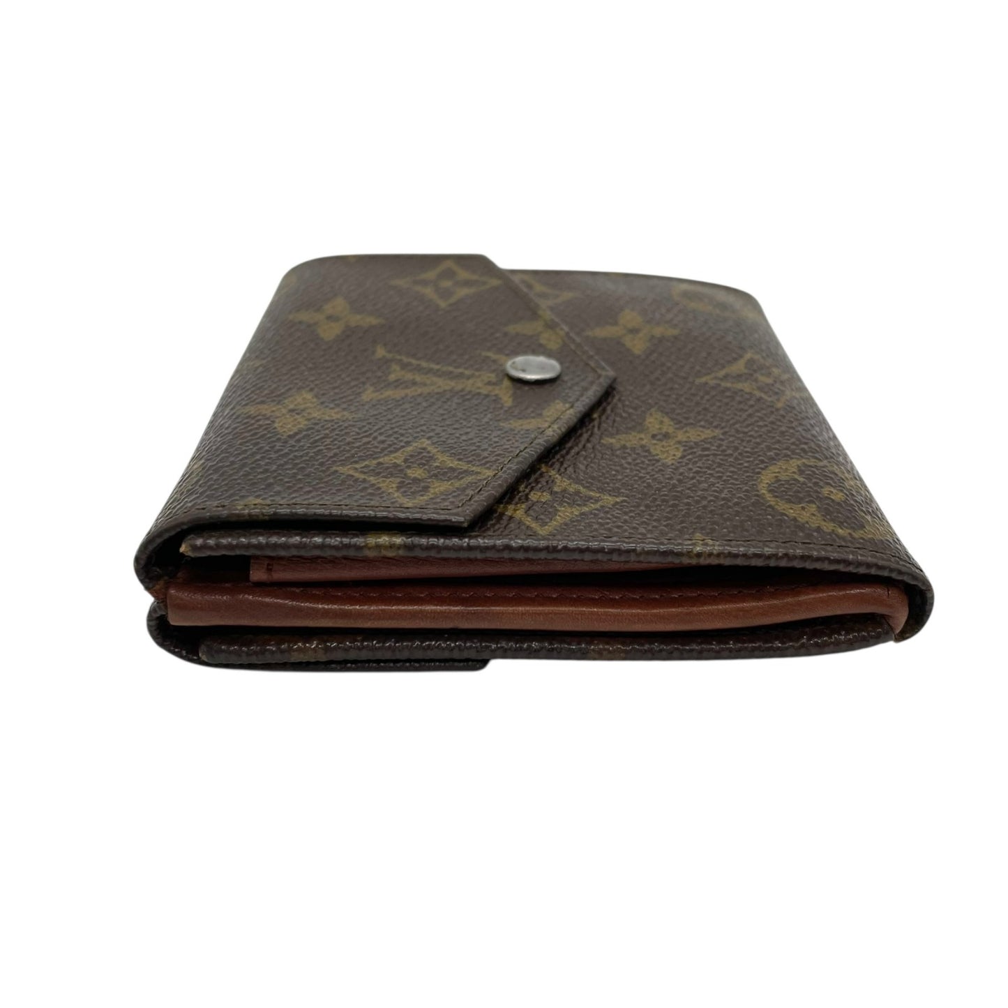 LOUIS VUITTON ルイヴィトン 三つ折り財布 ポルトモネビエ モノグラム M61660 Wホック ブラウン PVC レザー M4