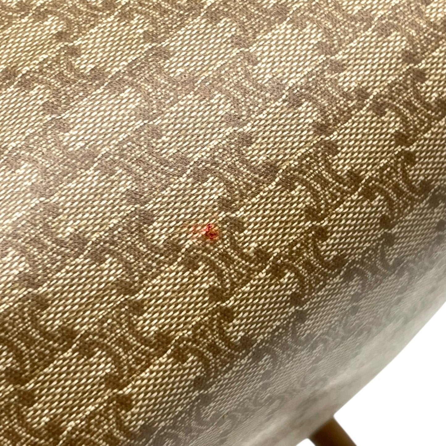 Authentic CELINE Vintage Macadam Handbag Leather PVC Beige Brown Gold Hardware Tote Bag Women's