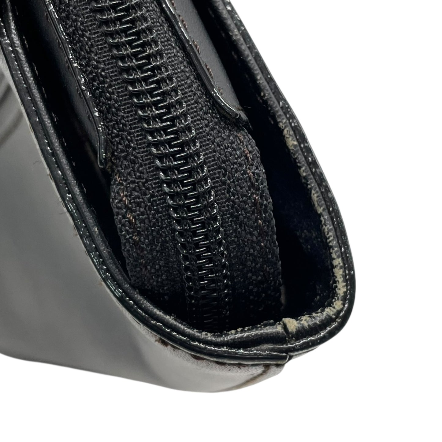 Authentic BURBERRY Handbag Leather Black Silver Hardware Logo Nova Check Women's