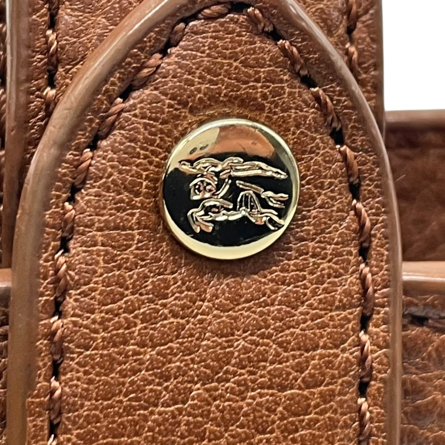 美品 BURBERRY バーバリー トートバッグ キャンバス レザー ベージュ 茶 ブラウン 刺繡ロゴ ゴールド金具 肩掛け可 内側ノバチェック レディース U13