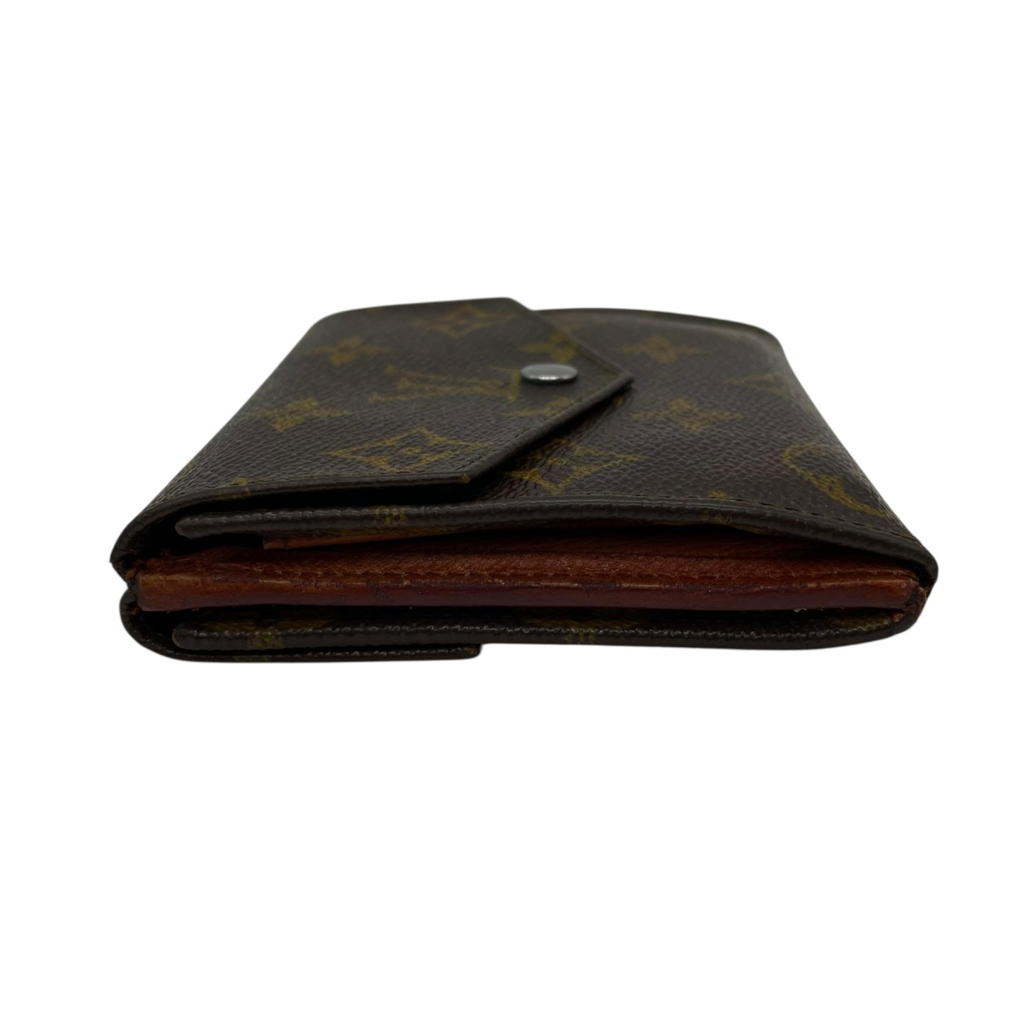 LOUIS VUITTON ルイヴィトン モノグラム コンパクトウォレット 三つ折り財布 Wホック ポルトモネビエ M61660 茶 ブラウン PVC レザー メンズ レディース M2