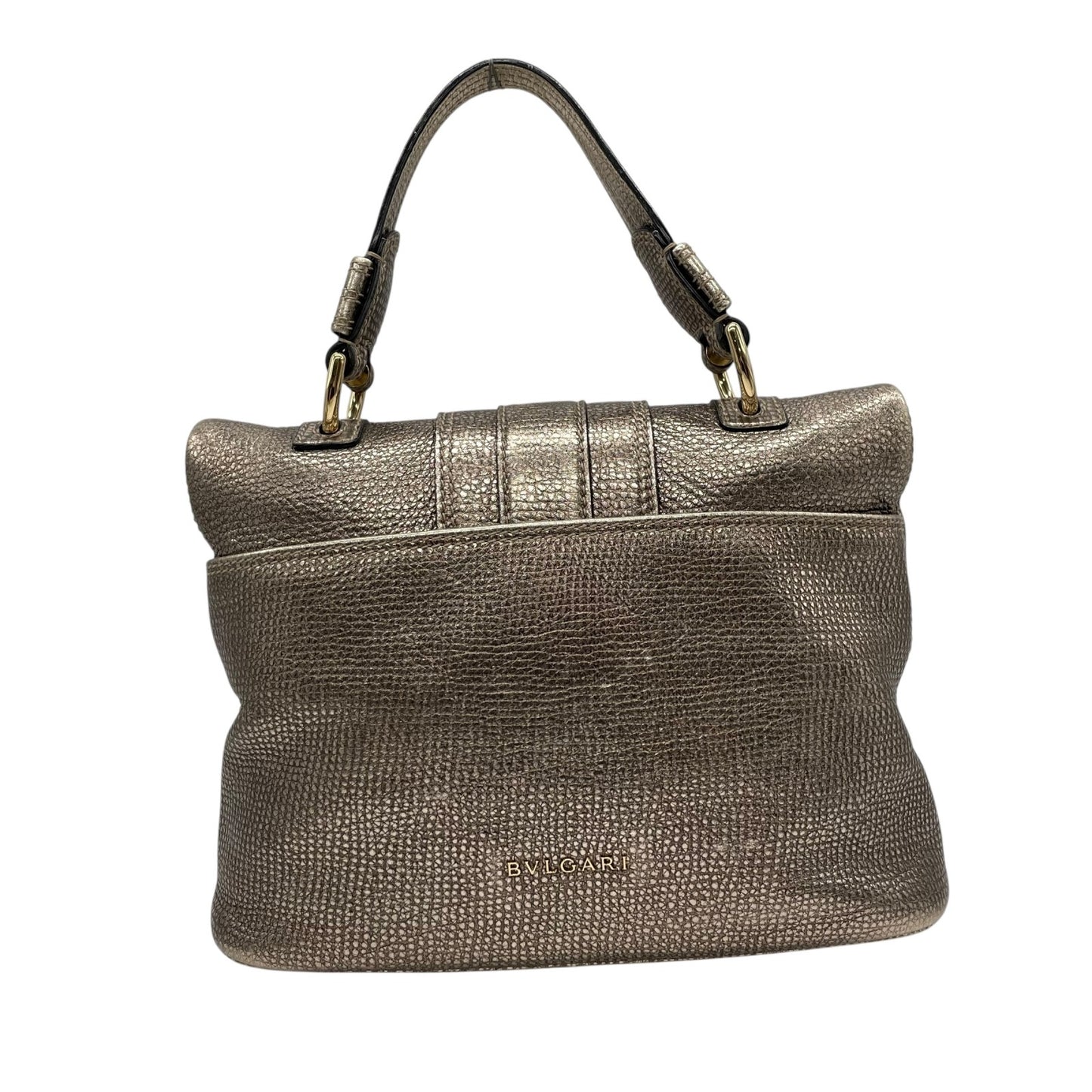 美品 BVLGARI ブルガリ レオーニ 2way ハンドバッグ ショルダーバッグ シルバー 本革 レザー レディース 希少モデル ブランドバッグ 鞄 A