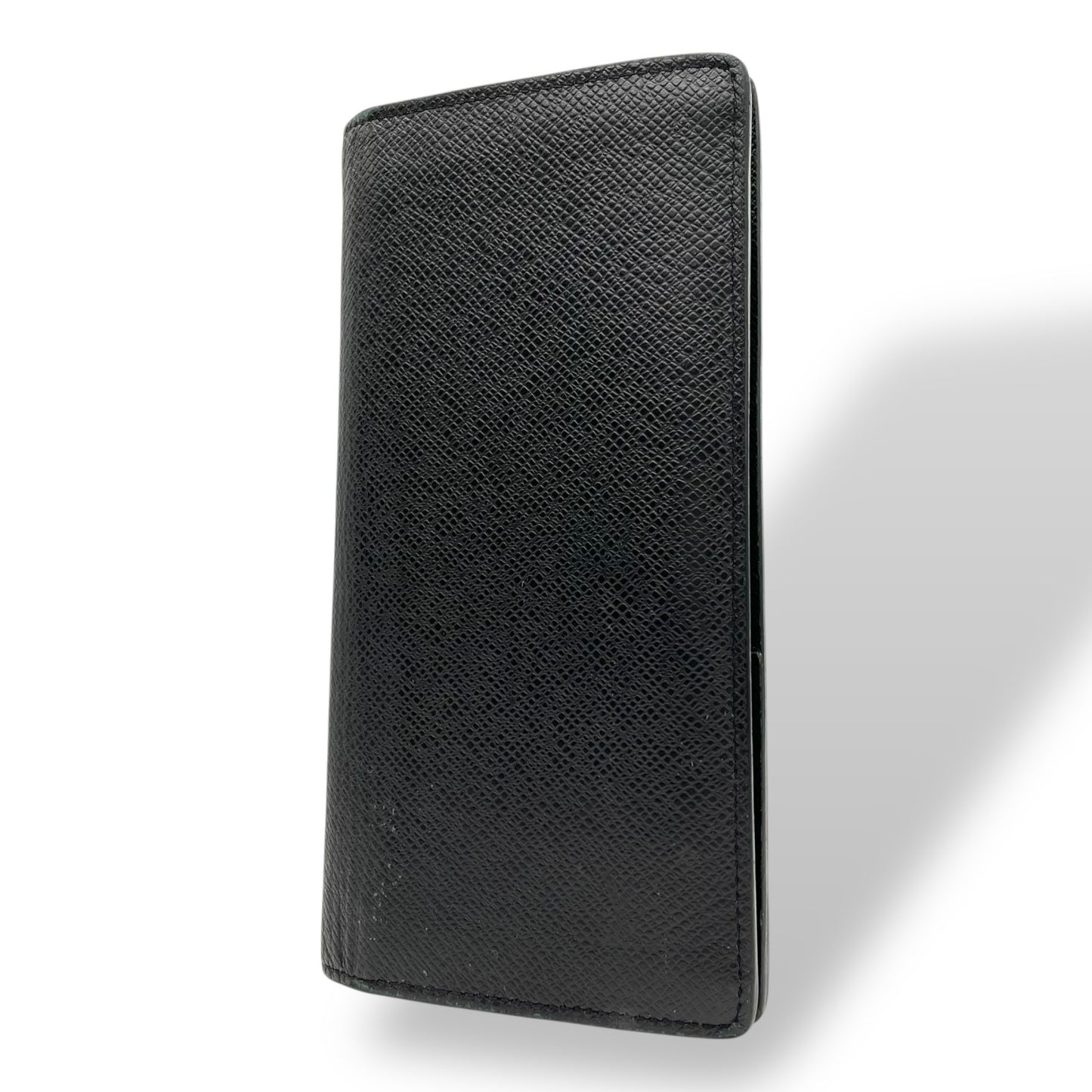 LOUIS VUITTON ルイヴィトン タイガ ポルトフォイユ･ブラザ 二つ折り 長財布 M30501 レザー 黒 ブラック シルバー金具 メンズ W5