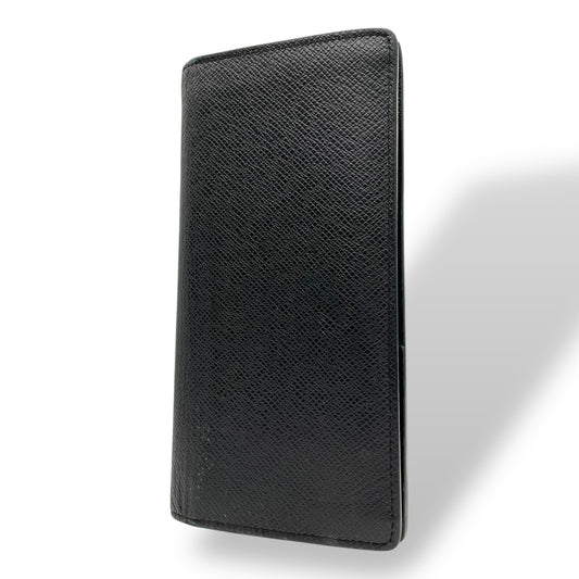 LOUIS VUITTON ルイヴィトン タイガ ポルトフォイユ･ブラザ 二つ折り 長財布 M30501 レザー 黒 ブラック シルバー金具 メンズ W5