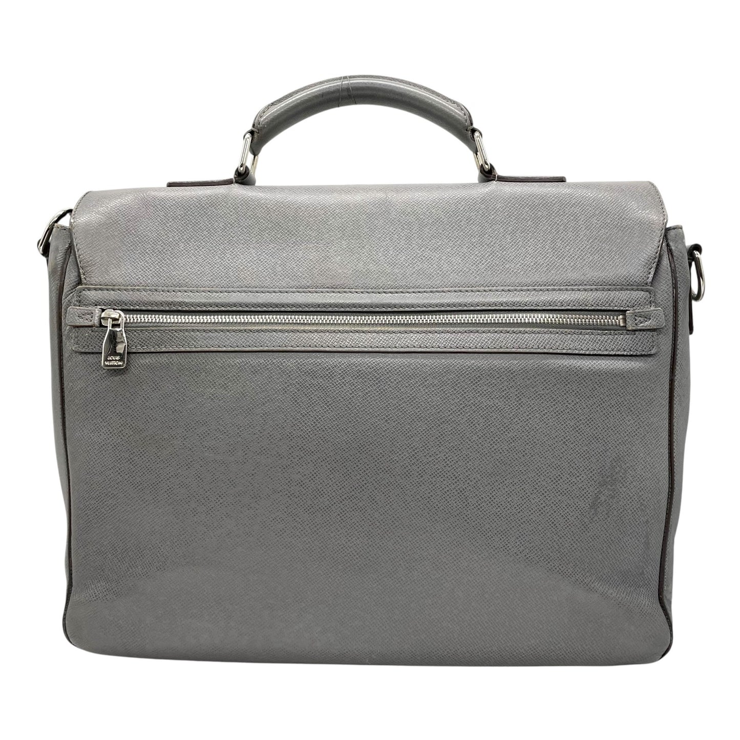 LOUIS VUITTON ルイヴィトン タイガ レザー ヴァシリGM ビジネスバッグ 2WAY ショルダーバッグ M32638 グラシエ グレー 灰色 シルバー金具 メンズ レディース D