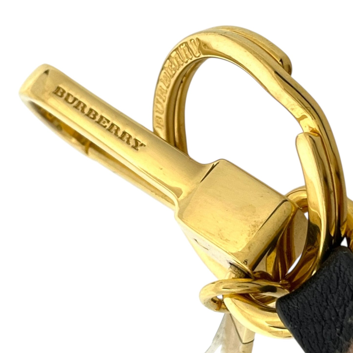 美品 バーバリー BURBERRY チェックベア くま マスコット バッグチャーム キーホルダー テディベア ゴールド金具 箱付き M3