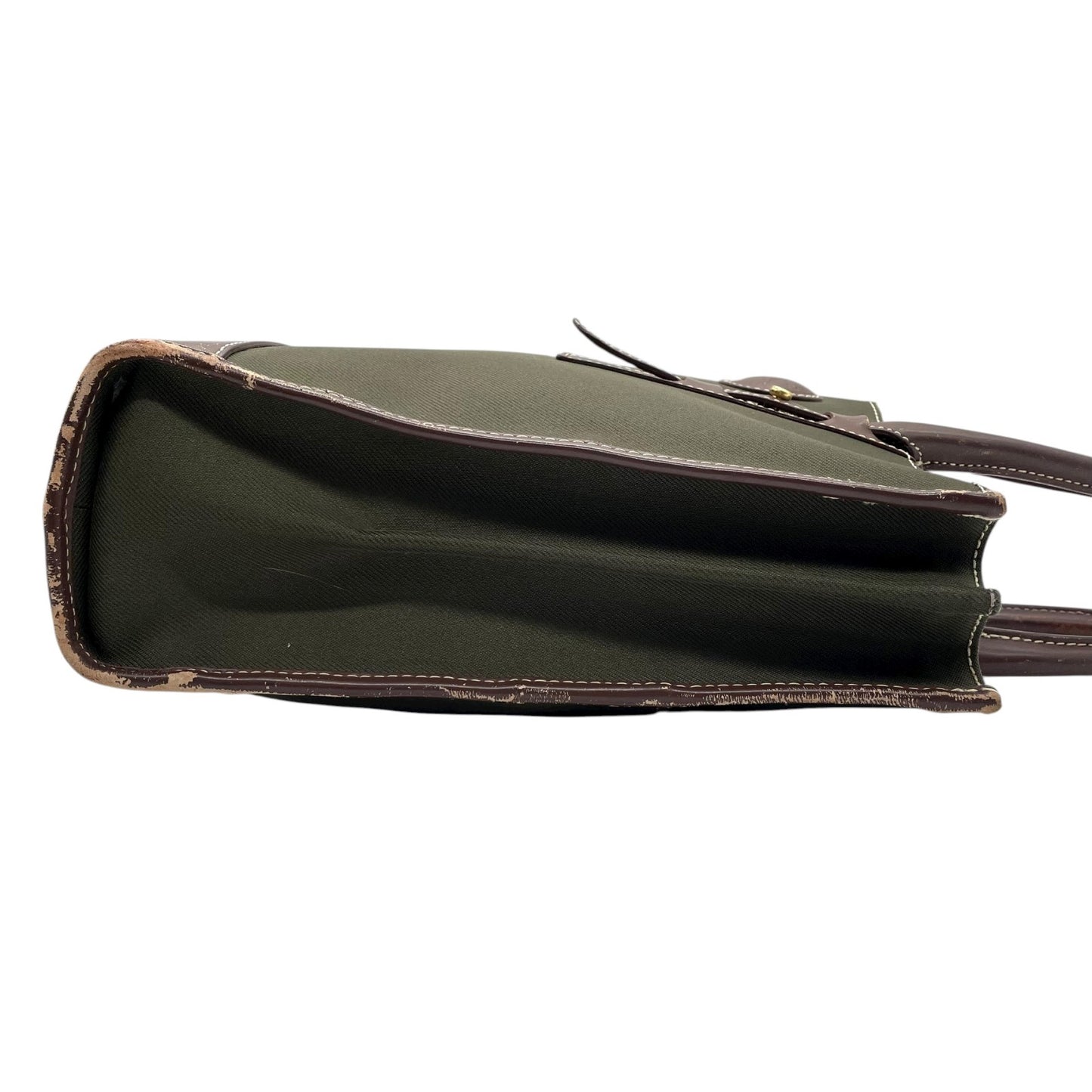 ハンティングワールド HUNTING WORLD トートバッグ ビジネスバッグ キャンバス×レザー グリーン×ブラウン 緑 茶色 メンズ S14