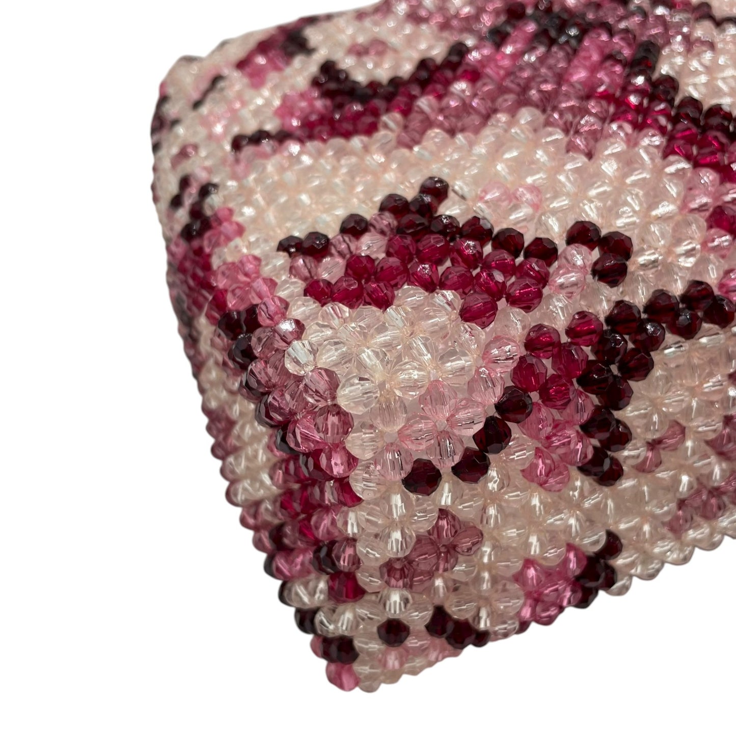 極美品 アンテプリマ ANTEPRIMA ワイヤーバッグ ビーズ ハンドバッグ ピンク系 グラデーション フラワー 花柄 クリスタル レディース U4