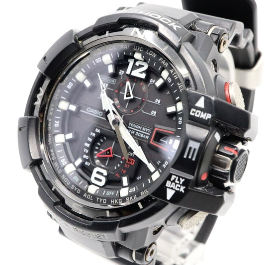 美品　カシオ　G-SHOCK　腕時計　グラビティマスター　ブラック　アナログソーラー　電波ソーラー　タフソーラー　マスターオブG　メンズ　GW-A1100-1A3JF　5311　CASIO　ジーショック G4