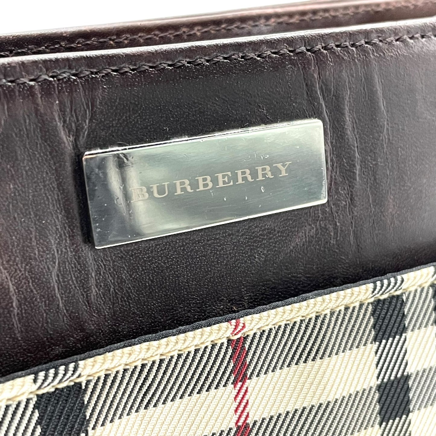バーバリー BURBERRY トートバッグ ハンドバッグ ノバチェック ベージュ ブラウン 茶色 キャンバス レザー