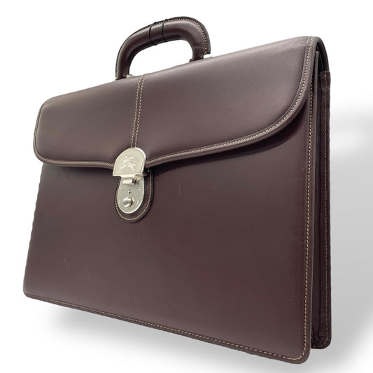 BURBERRY バーバリー ビジネスバッグ レザー ブラウン【中古】 メンズ