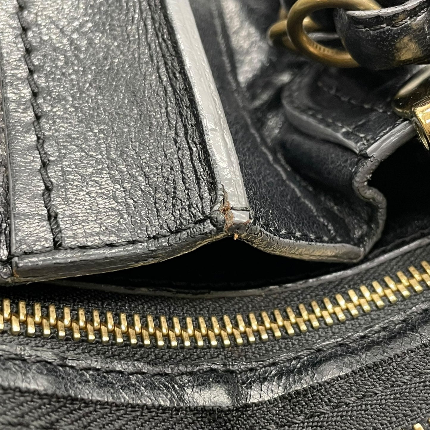 クロエ Chloé エロイーズ Eloise レザー ハンドバッグ ブラック ゴールド金具 編み込みハンドル Y2K 2000s ヴィンテージ レザーバッグ