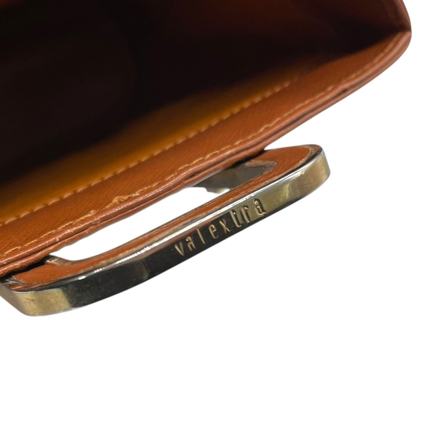 Valextra ヴァレクストラ ヴィンテージ レザー ショルダーバッグ クロスボディ ブラウン ゴールド金具 イタリア製 レディース K5