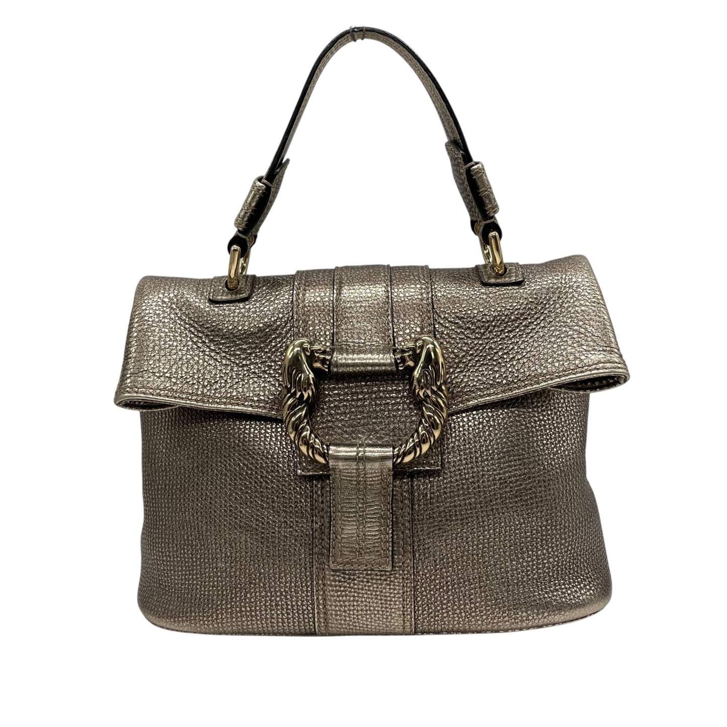 美品 BVLGARI ブルガリ レオーニ 2way ハンドバッグ ショルダーバッグ シルバー 本革 レザー レディース 希少モデル ブランドバッグ 鞄 A