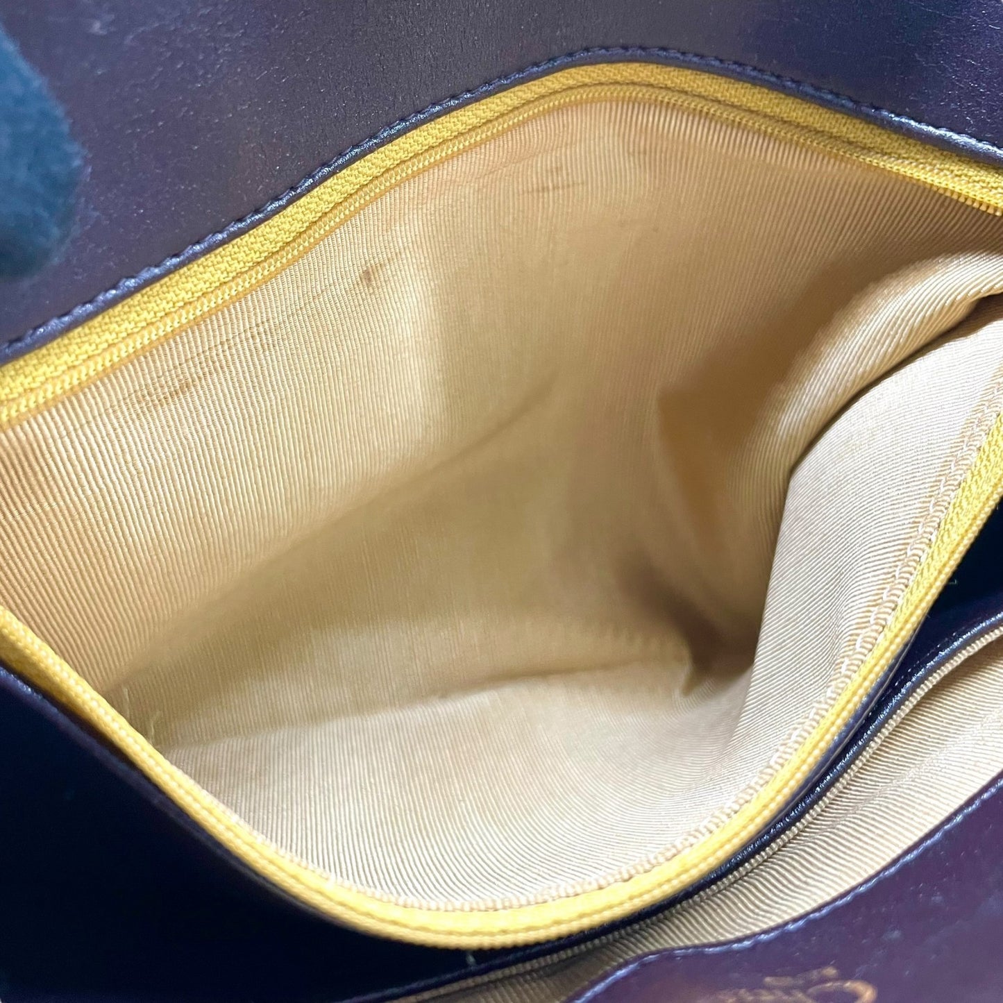 美品 Christian Dior クリスチャンディオール ショルダーバッグ ヴィンテージ ワンショルダー ハンドバッグ ダークブラウン レザー ゴールド金具 CDロゴ レディース U3