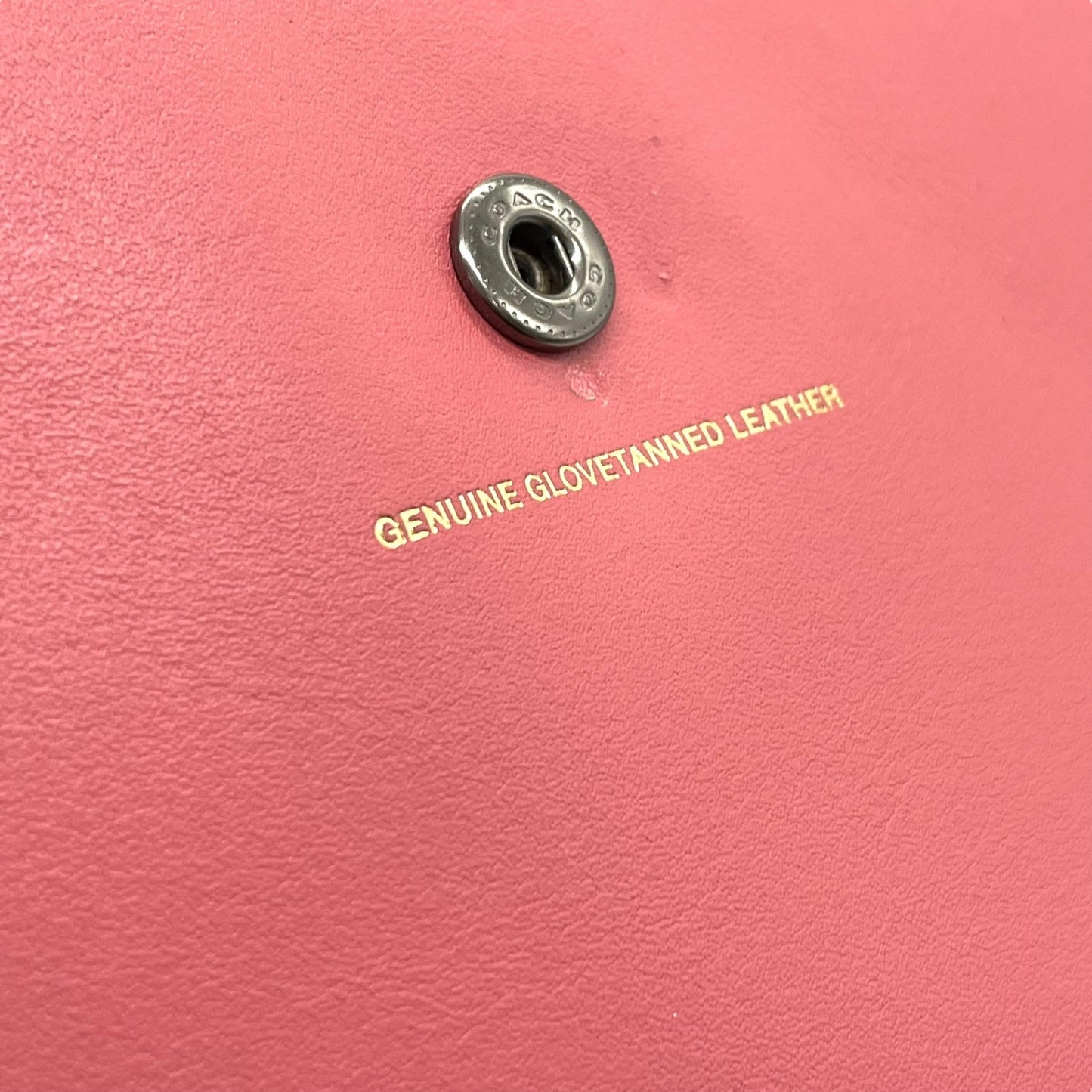 美品 COACH コーチ ショルダーバッグ サドルバッグ グラブタン レザー ピンク ブラック金具 SD-20115 斜め掛け可 フラップ開閉 レディース K4