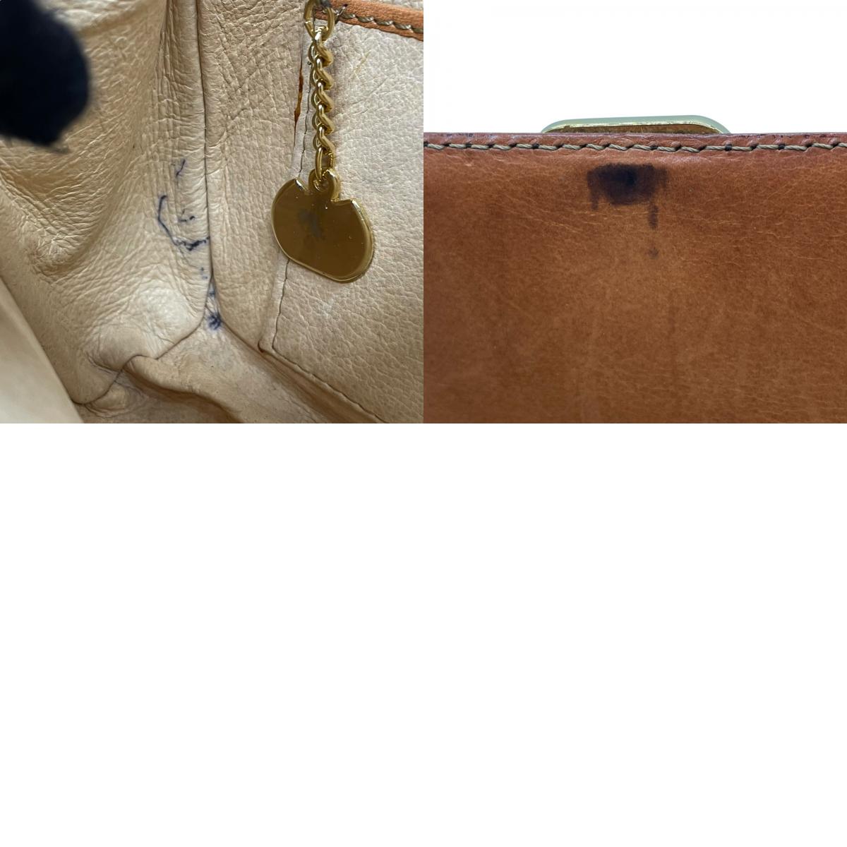 Authentic Old CELINE Macadam Shoulder Bag Brown PVC Leather Logo Vintage Crossbody