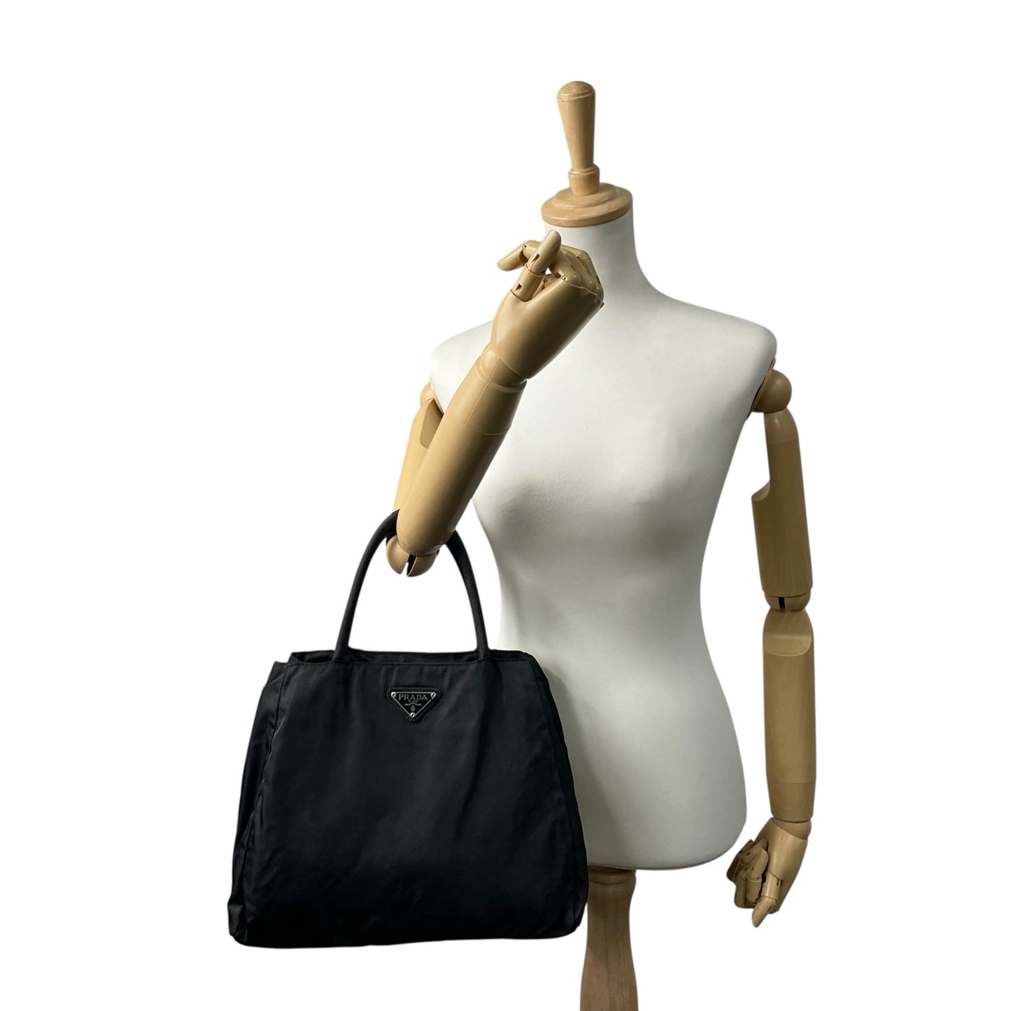 美品 PRADA プラダ ナイロントートバッグ ブラック 三角ロゴプレート 大容量 ハンドバッグ レディース メンズ 正規品 K3