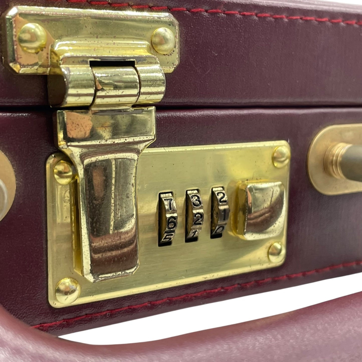 Cartier カルティエ アタッシュケース トランクケース ボルドー レザー ビジネスバッグ ゴールド金具 ヴィンテージ ビジネスバッグ 書類鞄 メンズ レディース A