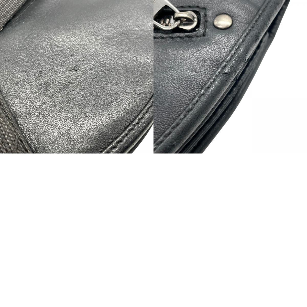 Christian Dior クリスチャンディオール ショルダーバッグ レザー ブラック【中古】 レディース