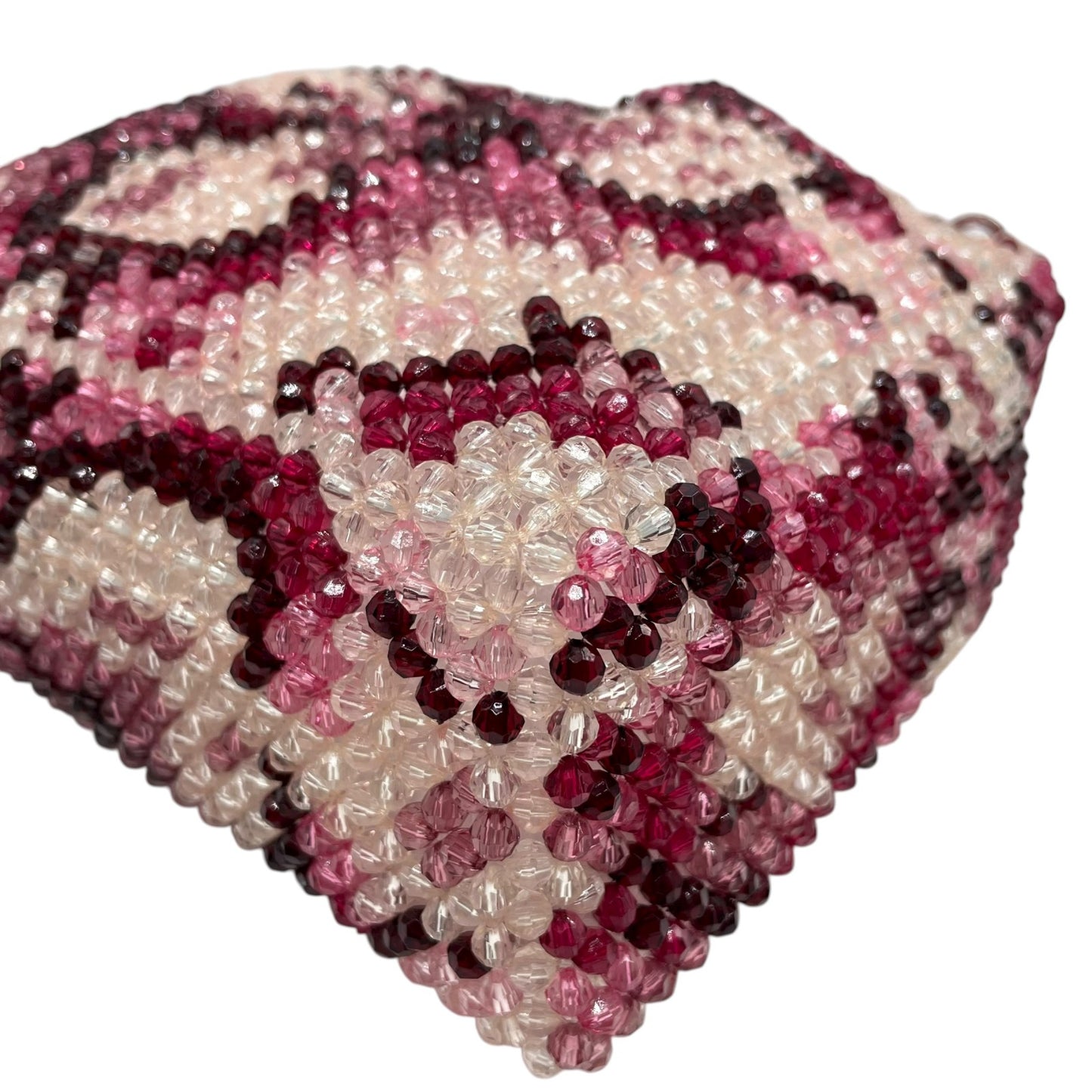 極美品 アンテプリマ ANTEPRIMA ワイヤーバッグ ビーズ ハンドバッグ ピンク系 グラデーション フラワー 花柄 クリスタル レディース U4