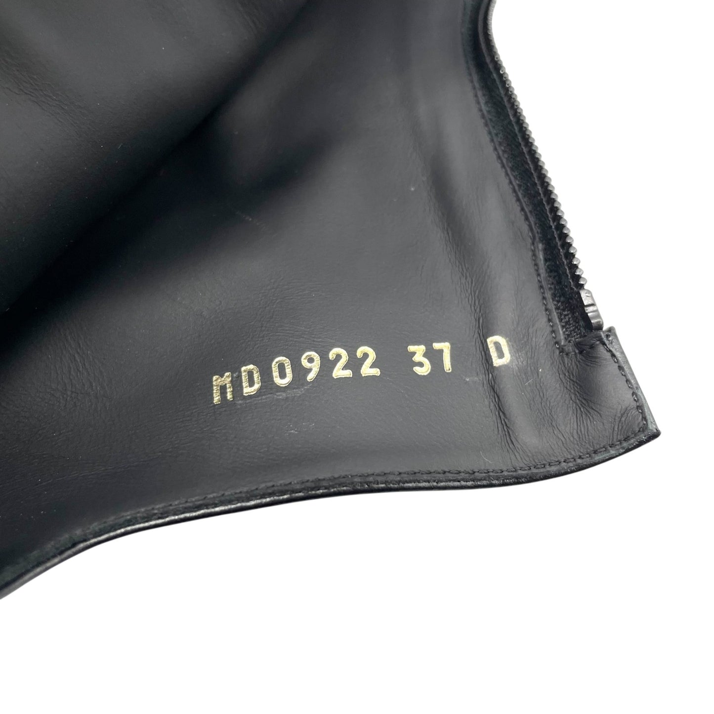 極美品 クリスチャン ディオール Christian Dior レザー ブーツカバー 37 黒 ブラック 本革 モード 乗馬風 R