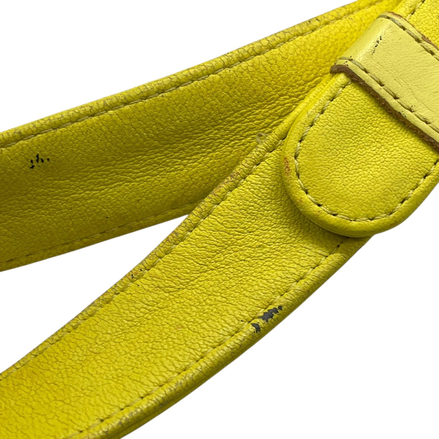 シーバイクロエ SEE BY CHLOE ハンドバッグ トートバッグ 黄色 レモンイエロー レザー ゴールド金具 ロゴ ベルト フリル ファスナー開閉 肩掛け可 レディース U12