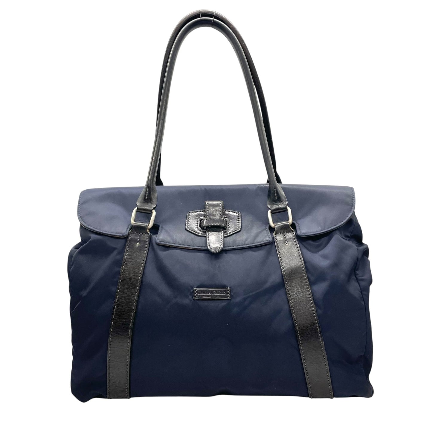 Daniel&Bob ダニエルアンドボブ トートバッグ ビジネストート ビジネスバッグ 紺 ネイビー 黒 ブラック ナイロン レザー シルバー金具 肩掛け可 A4収納可 ロゴ メンズ X2