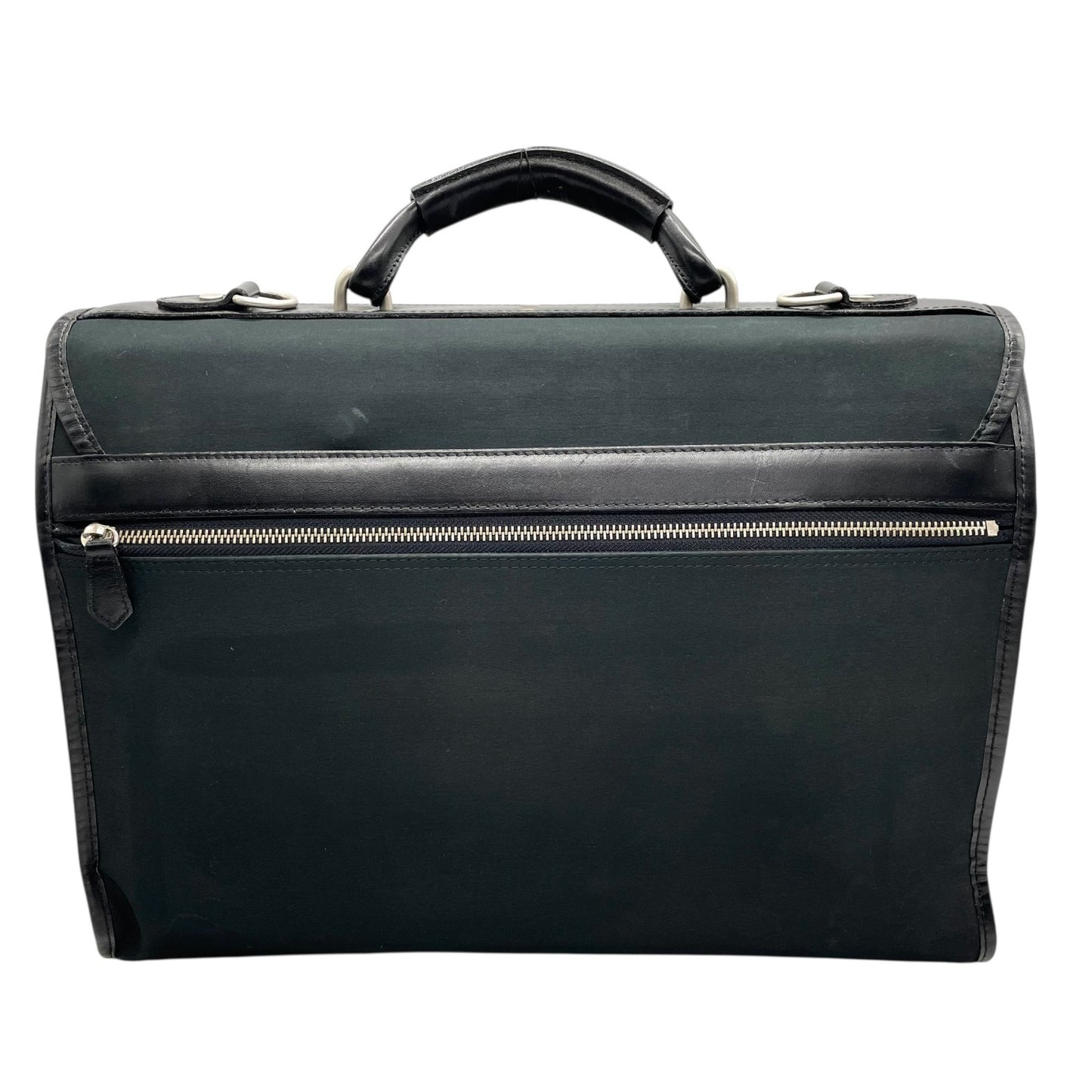 美品 イヴサンローラン YVES SAINT LAURENT ビジネスバッグ ブリーフケース ショルダーバッグ 肩掛け 2WAY 黒 ブラック ナイロン×レザー ショルダー付 ブリーフケース YSL B