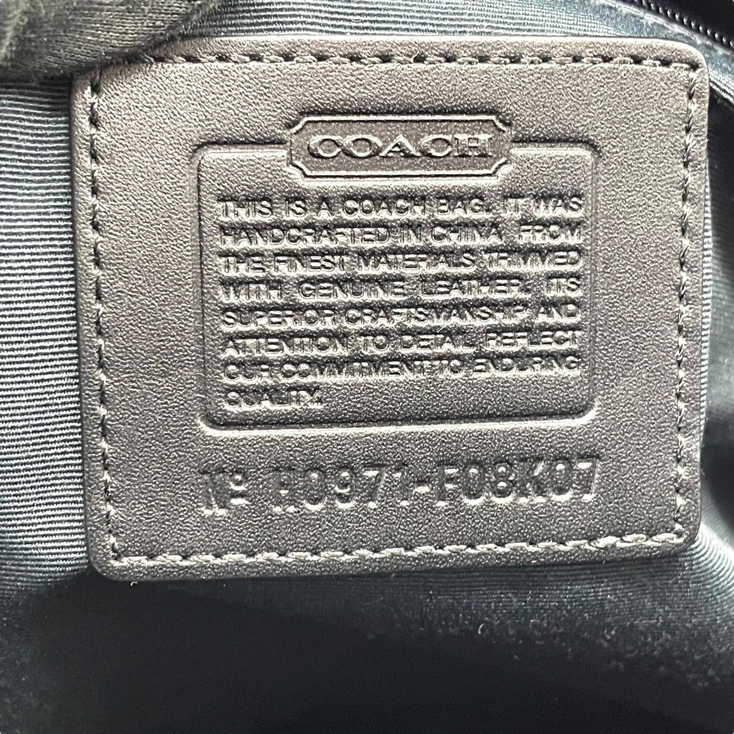 コーチ COACH トートバッグ シグネチャーF08K07 黒 ブラック 紺 ネイビー ジャガード レザー ホースビット A4対応 通勤 通学 U12