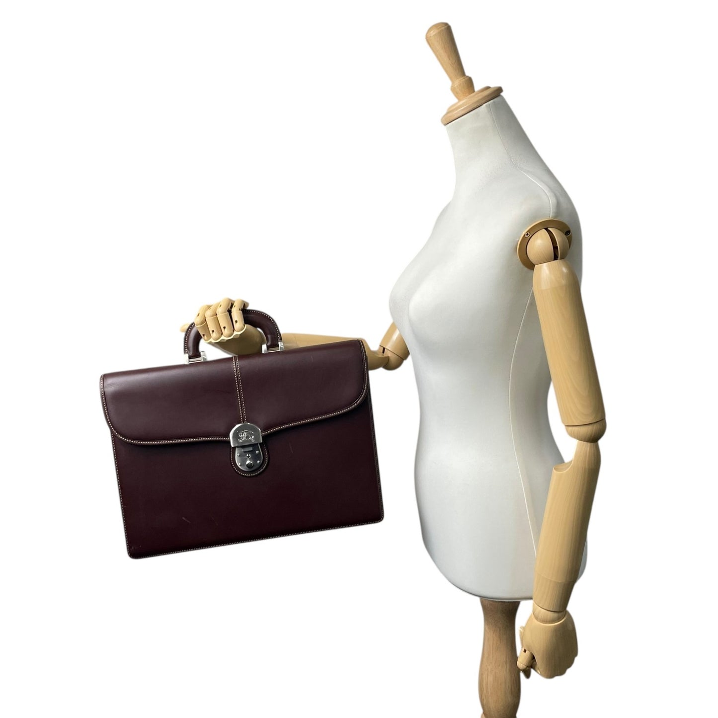 BURBERRY バーバリー ビジネスバッグ レザー ブラウン【中古】 メンズ