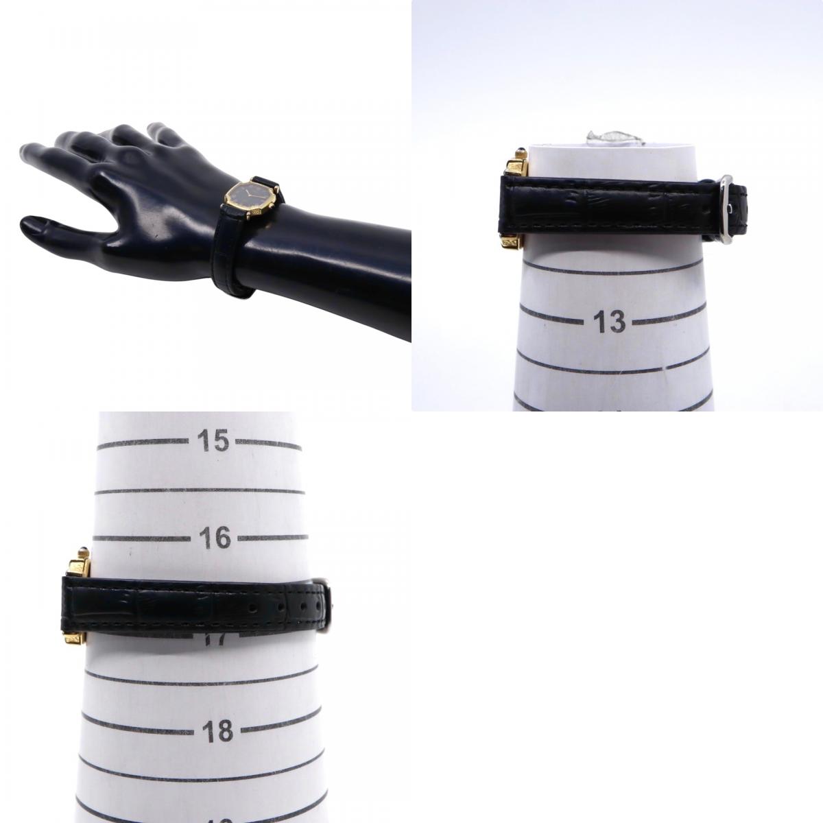 【稼働品/新品ベルト】シチズン エクセラ 腕時計 2200-221389 レディース クオーツ アナログ ローマンインデックス ブラック文字盤 ゴールド GP レザー ドレスウォッチ クラシック エレガント ヴィンテージ G9