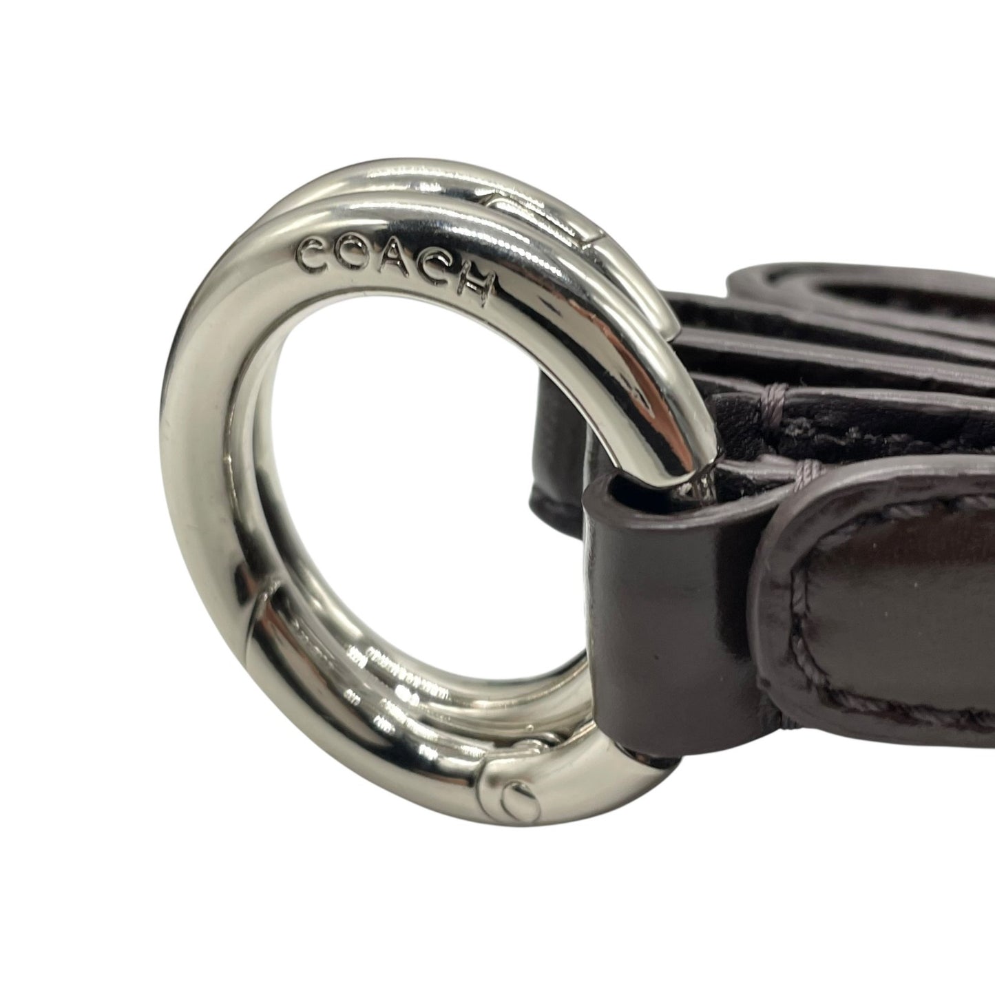 COACH コーチ シグネチャー 2WAY ハンドバッグ ショルダーバッグ F17400 キャンバス パテントレザー 茶 ブラウン シルバー金具 肩掛け可 斜め掛け可 レディース U13