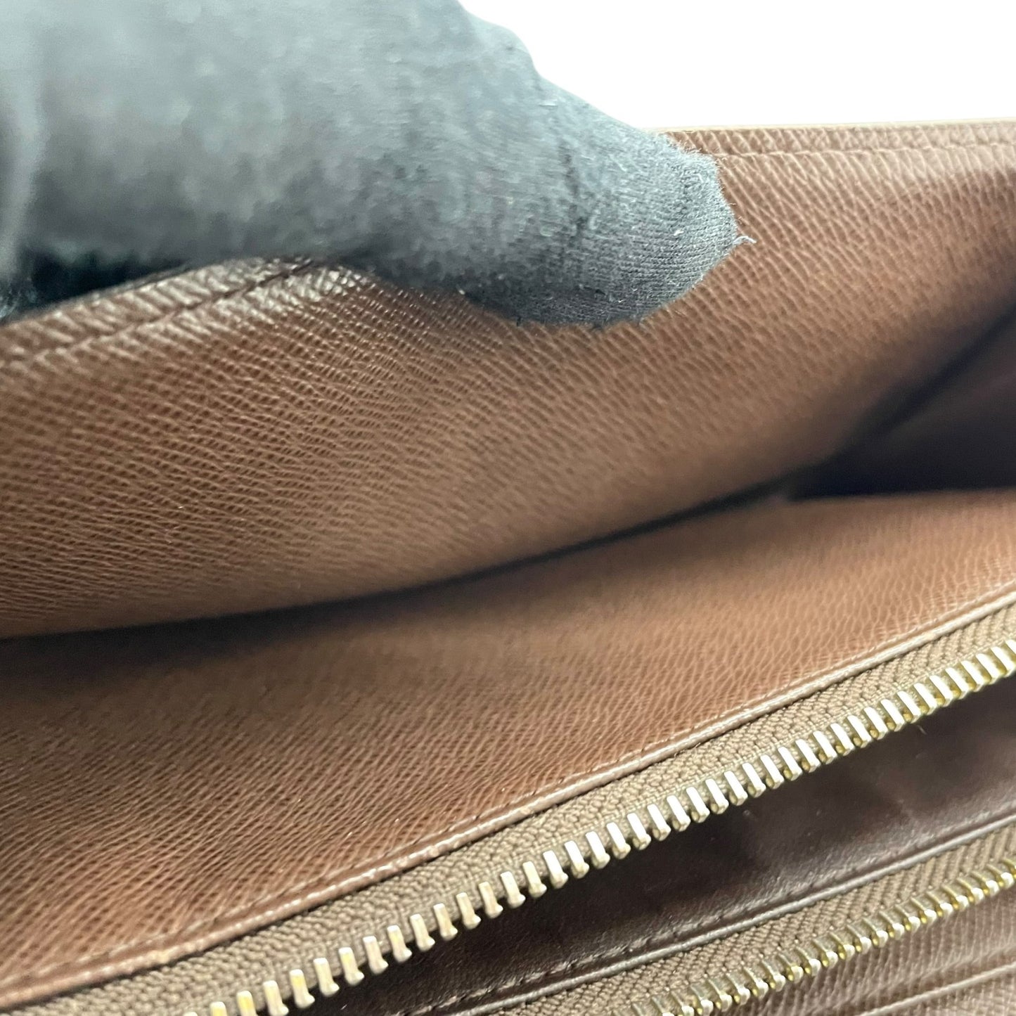 美品 LOUIS VUITTON ルイヴィトン 長財布 ダミエ ポルトフォイユサラ N61734 茶 ブラウン PVC レザー ゴールド金具 メンズ レディース H1